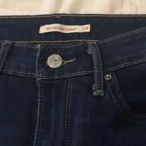 Levi Deep Blue High Rise Skinny Jeans